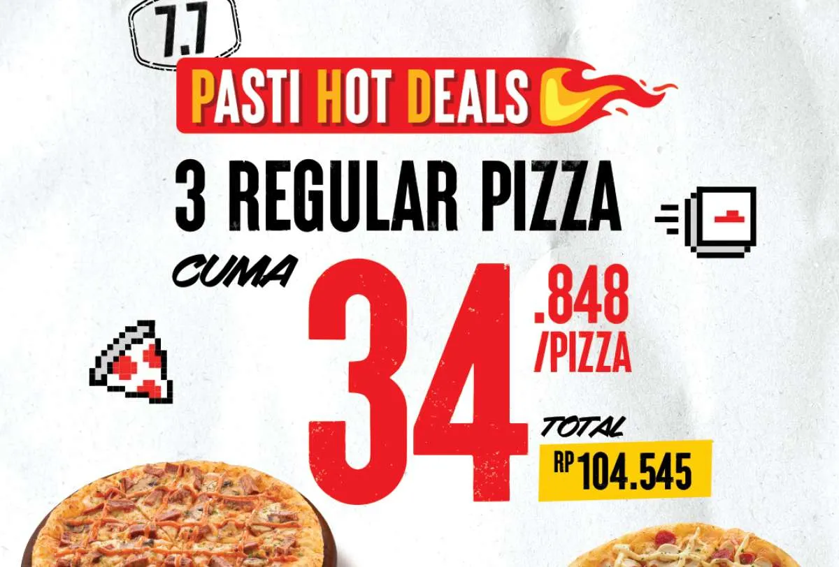 Promo 7.7 di Pizza Hut Delivery, 3 Pizza Harga Spesial Berakhir Hari Ini 8 Juli 2025