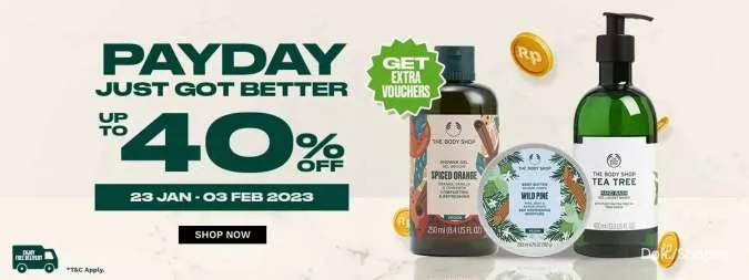 Promo The Body Shop Payday Just Got Better Periode 23 Januari-3 Februari 2023
