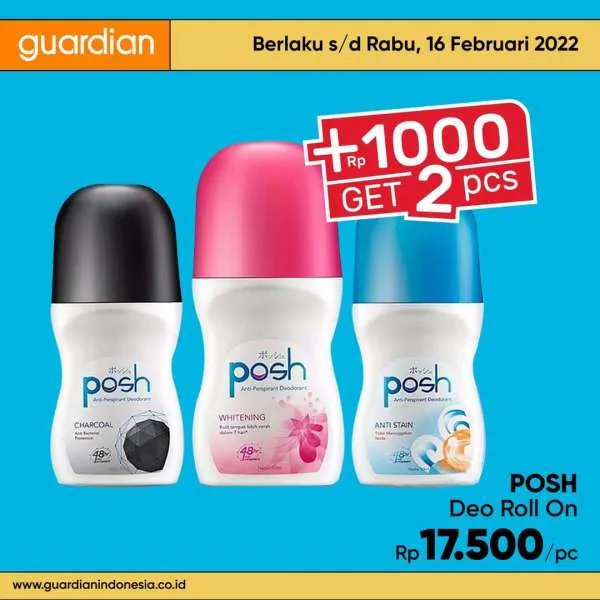 Promo Guardian +1000 Get 2 Pcs Periode 10-16 Februari 2022