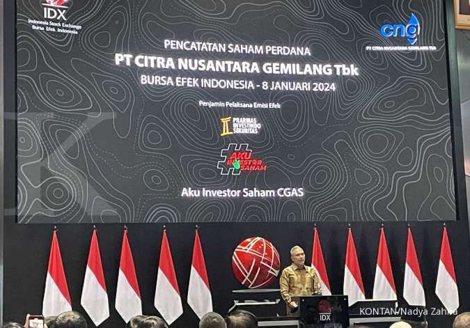 Citra Nusantara Gemilang (CGAS) Resmi Melantai di BEI, Harga Sahamnya Turun