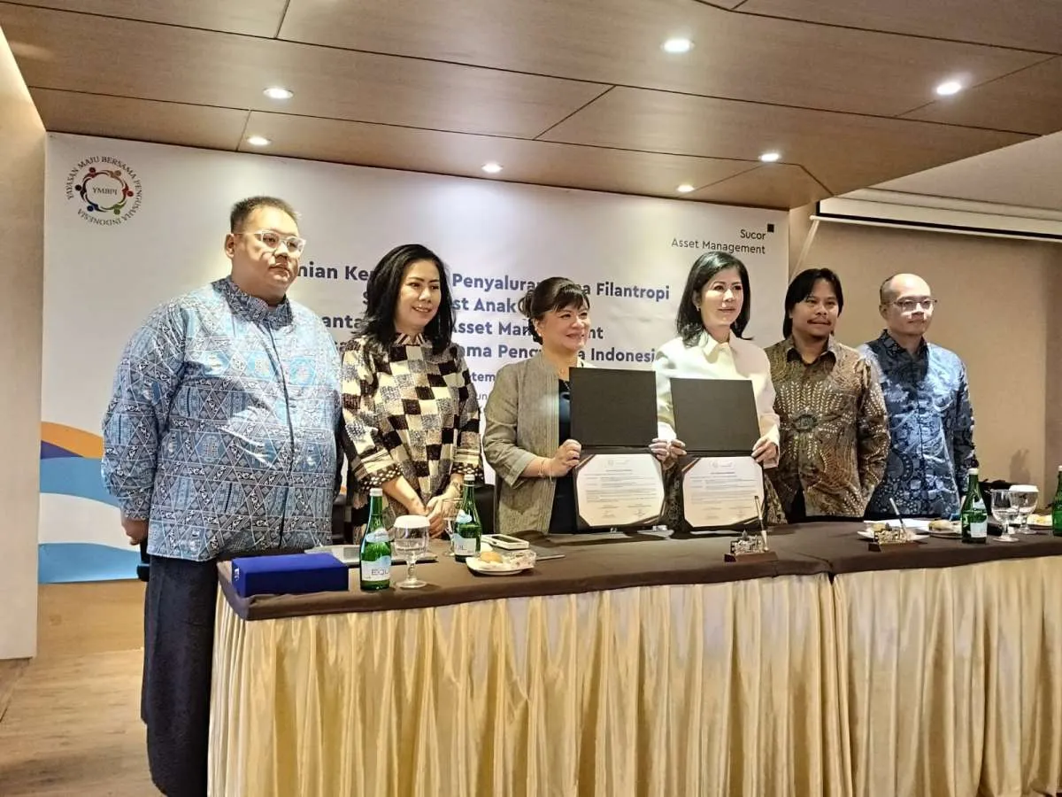 SucorAM&Yayasan Maju Bersama Pengusaha Salurkan DanaFilantropi SucorinvestAnakPintar 