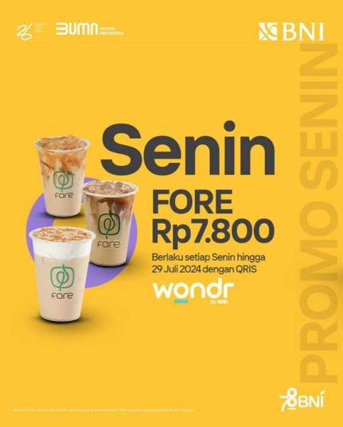 Promo Fore dengan QRIS Wondr by BNI