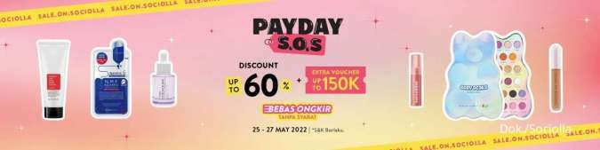Promo Gajian Sociolla Periode 25-27 Mei 2022, Skincare & Makeup Diskon hingga 60%