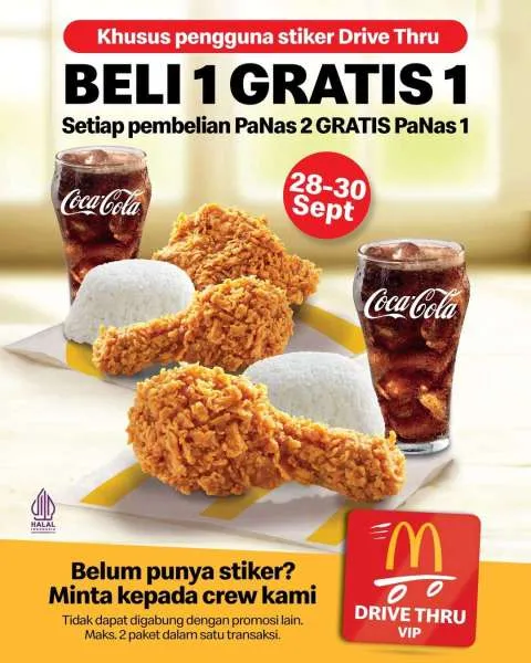 Promo McD Beli 1 Gratis 1 28-30 September 2025
