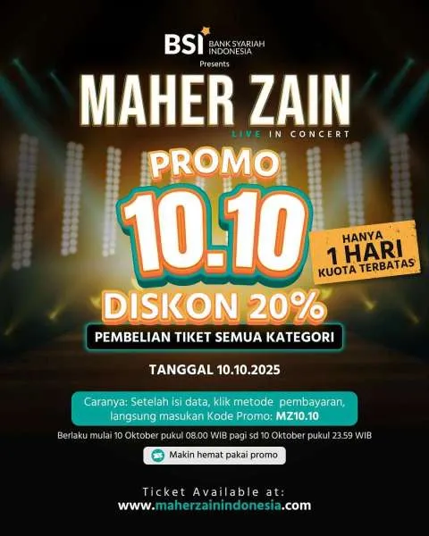 Promo 10.10 BSI Maher Zain Live in Concert Hanya 1 Hari
