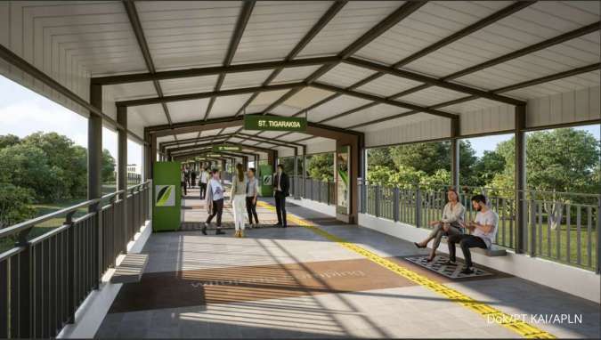 Pedestrian skybridge ekstensi Stasiun Tigaraksa