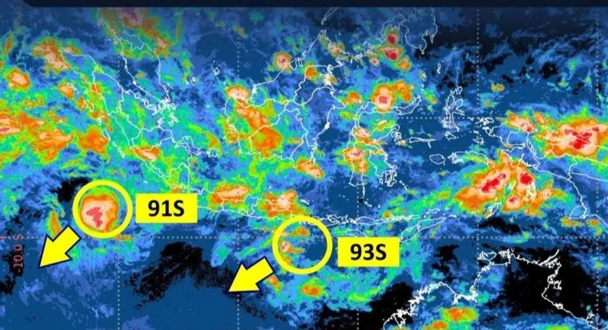 2 Bibit Siklon Tropis Kepung Indonesia, Cuaca Hujan Lebat Guyur Provins Ini 