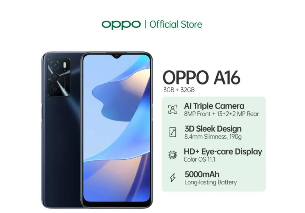 Terlaris, Simak Harga HP OPPO A16 RAM 3 GB Periode Desember 2022