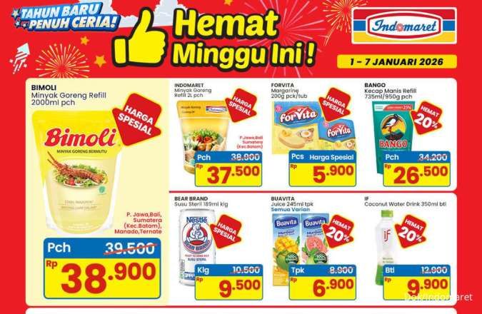 Promo Indomaret 1-7 Januari 2026, ForVita dan Bango Hemat Minggu Ini