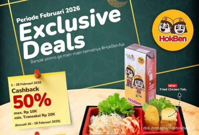 Promo Cashback HokBen 50% Pakai Bank Saqu, Makan Enak Dompet Aman