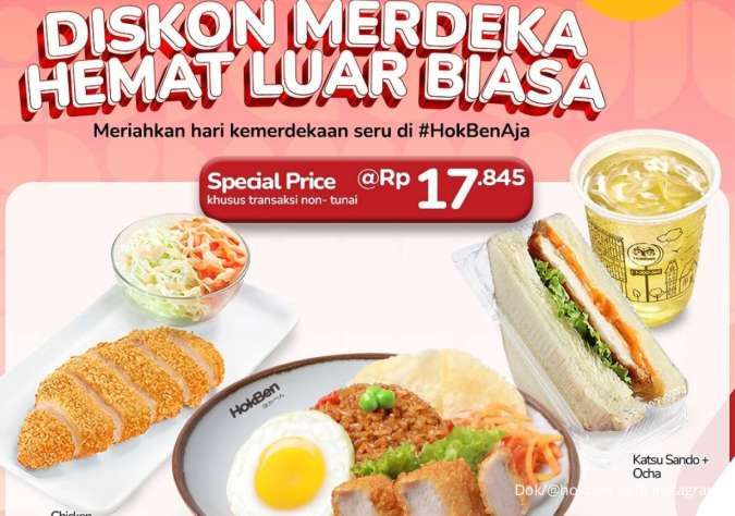 Promo HokBen Merdeka 15-17 Agustus 2025, Harga Spesial Serba Rp 17.000-an