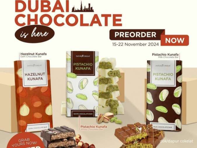 Pre-Order Dubai Chocolate di Promo Dapur Cokelat sampai 22 November 2024