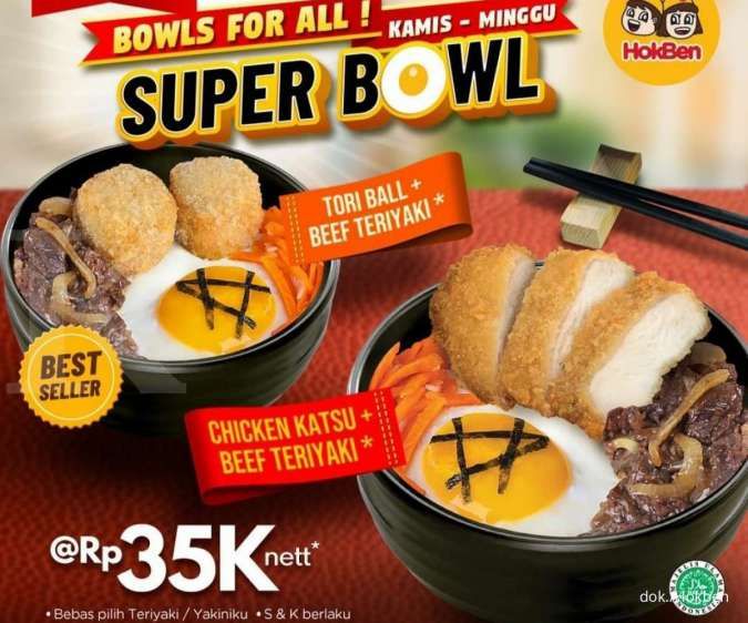 Promo Hokben Spesial Natal 25-26 Desember 2021, Paket Super Bowl Rp 35.000