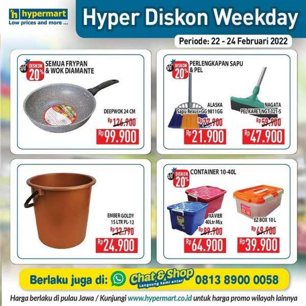 Promo Hypermart Hyper Diskon Weekday 22-24 Februari 2022