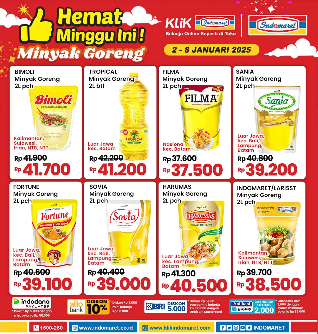 Promo Minyak Goreng di Indomaret 2-8 Januari 2025 Hemat Minggu Ini