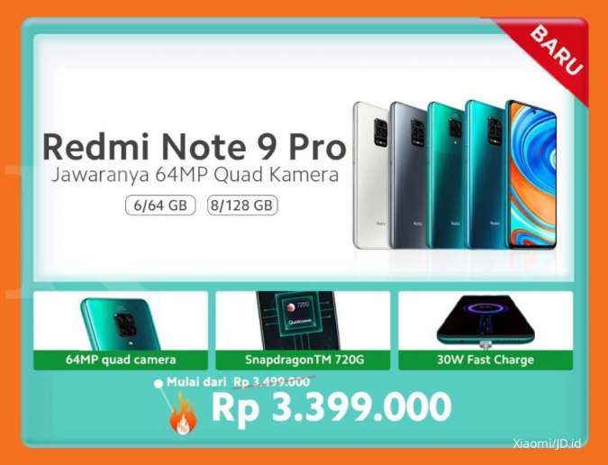 Promo harga Xiaomi Redmi Note 9 Pro