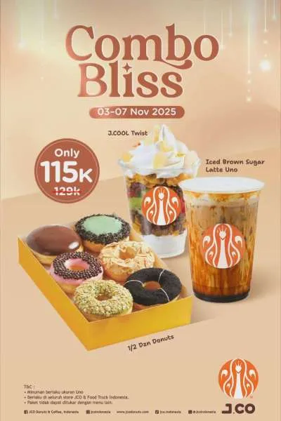 Promo J.CO Combo Bliss 3-7 November 2025
