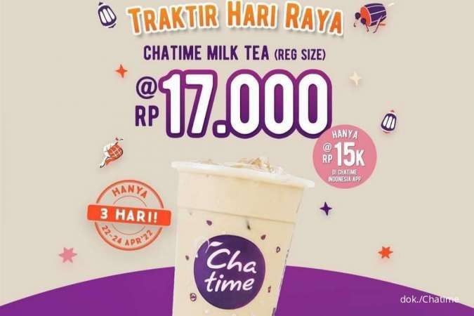 Promo Chatime Weekend 22-24 April 2022, Traktir Hari Raya Chatime Rp 15.000