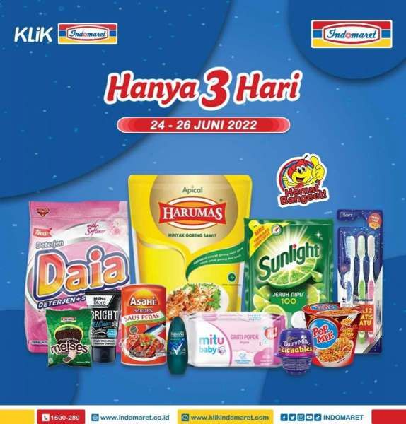 Katalog Promo Indomaret Hanya 3 Hari Periode 24-26 Juni 2022