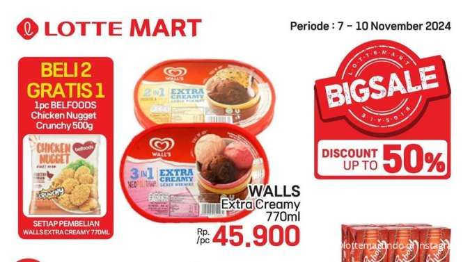 Promo Es Krim Alfamart hingga Lotte Mart Weekend, Walls Beli 2 Gratis 1 Akan Berakhir