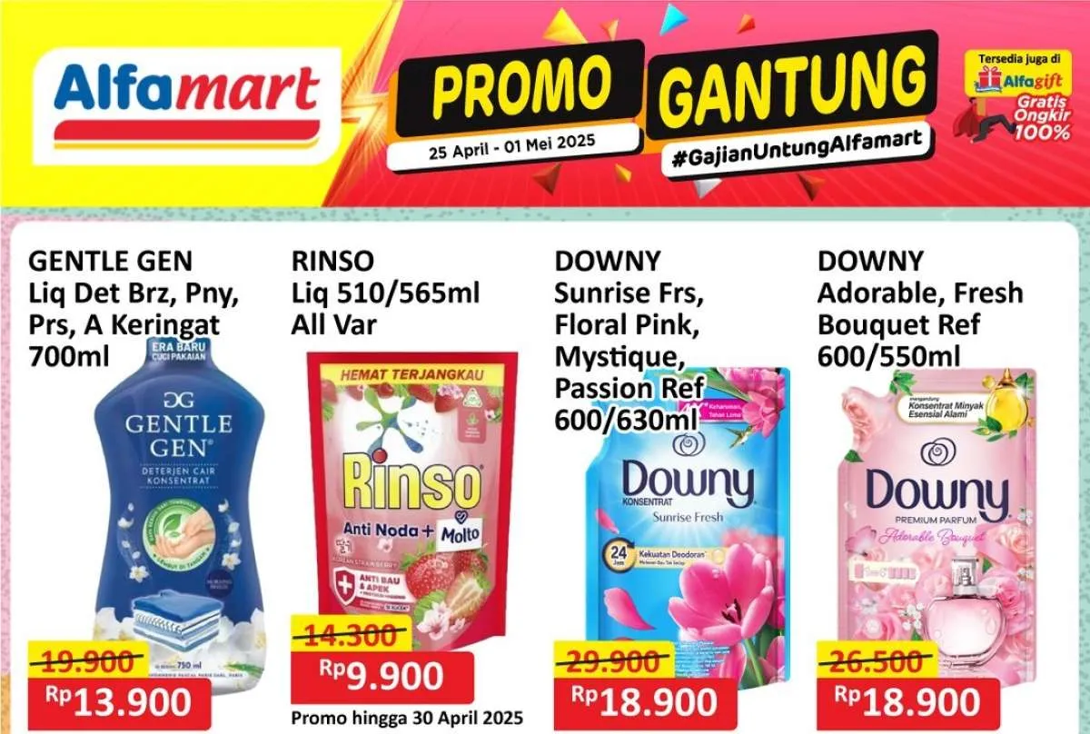 Promo Deterjen dan Sabun Mandi Weekend 25-27 April 2025, Beli Rinso Lebih Murah