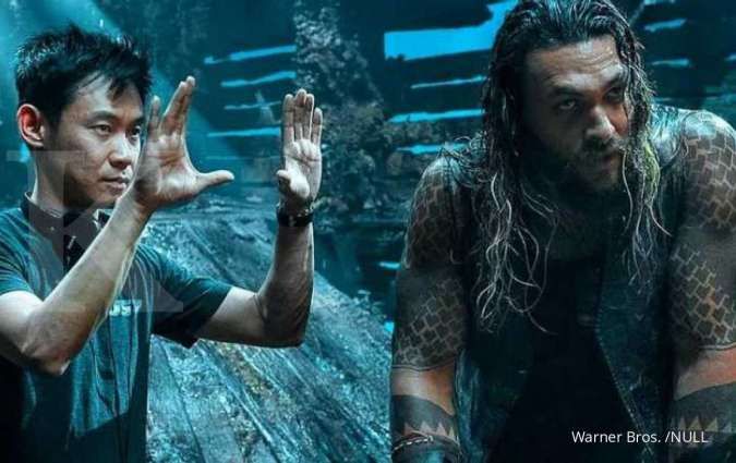 Sutradara James Wan dan Jason Momoa di film Aquaman (2018).