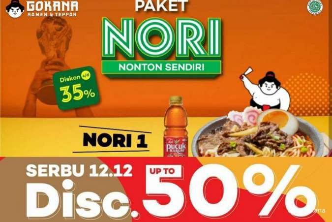 Promo 12.12 Gokana Desember 2022, Hadir Paket Nobar hingga Serbu 12.12 Diskon 50%