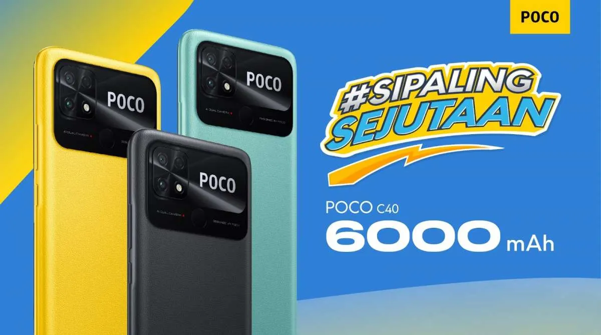 Resmi Diluncurkan, SiPalingSejutaan POCO C40 Smartphone Sejutaan Baterai 6000mAh 