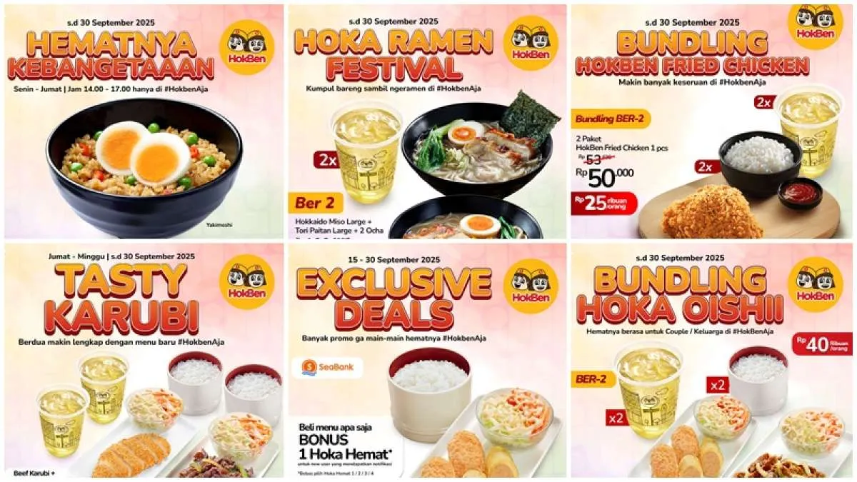Daftar Promo HokBen Akhir Bulan September 2025, Sendiri atau Ramean Super Hemat
