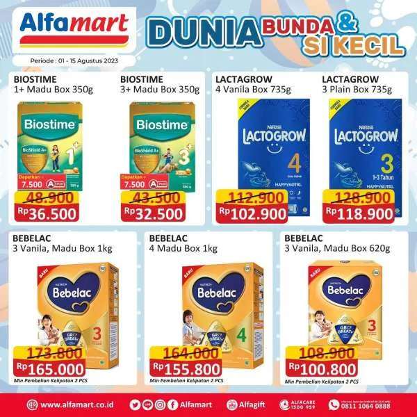 Promo Alfamart Dunia Bunda & Si Kecil Periode 1-15 Agustus 2023