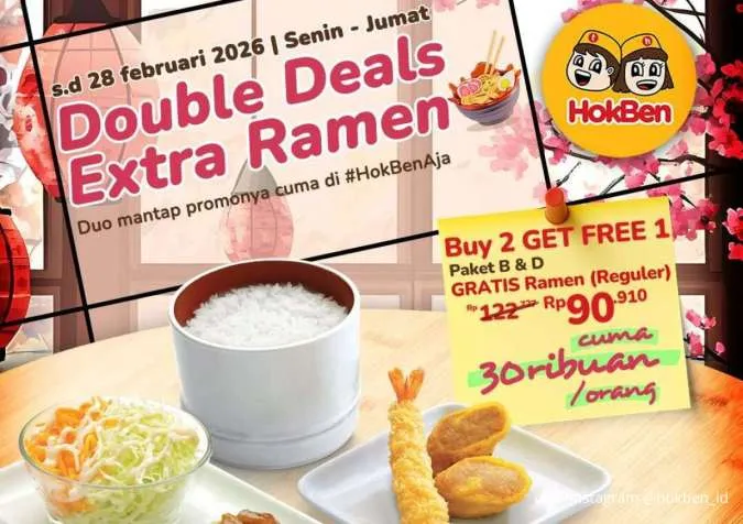 Promo HokBen Terbaru: Ramen Gratis Tiap Weekday, Makan Hemat Rp 30.000-an/Orang