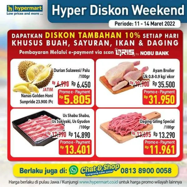 Promo Hypermart Hyper Diskon Weekend Periode 11-14 Maret 2022