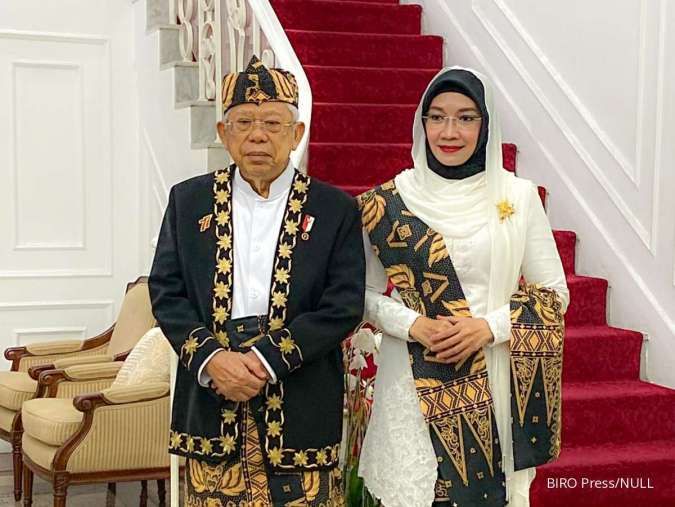 Hadiri Upacara di Istana Merdeka, Wapres Ma'ruf Amin Kenakan Pakaian Adat Banten
