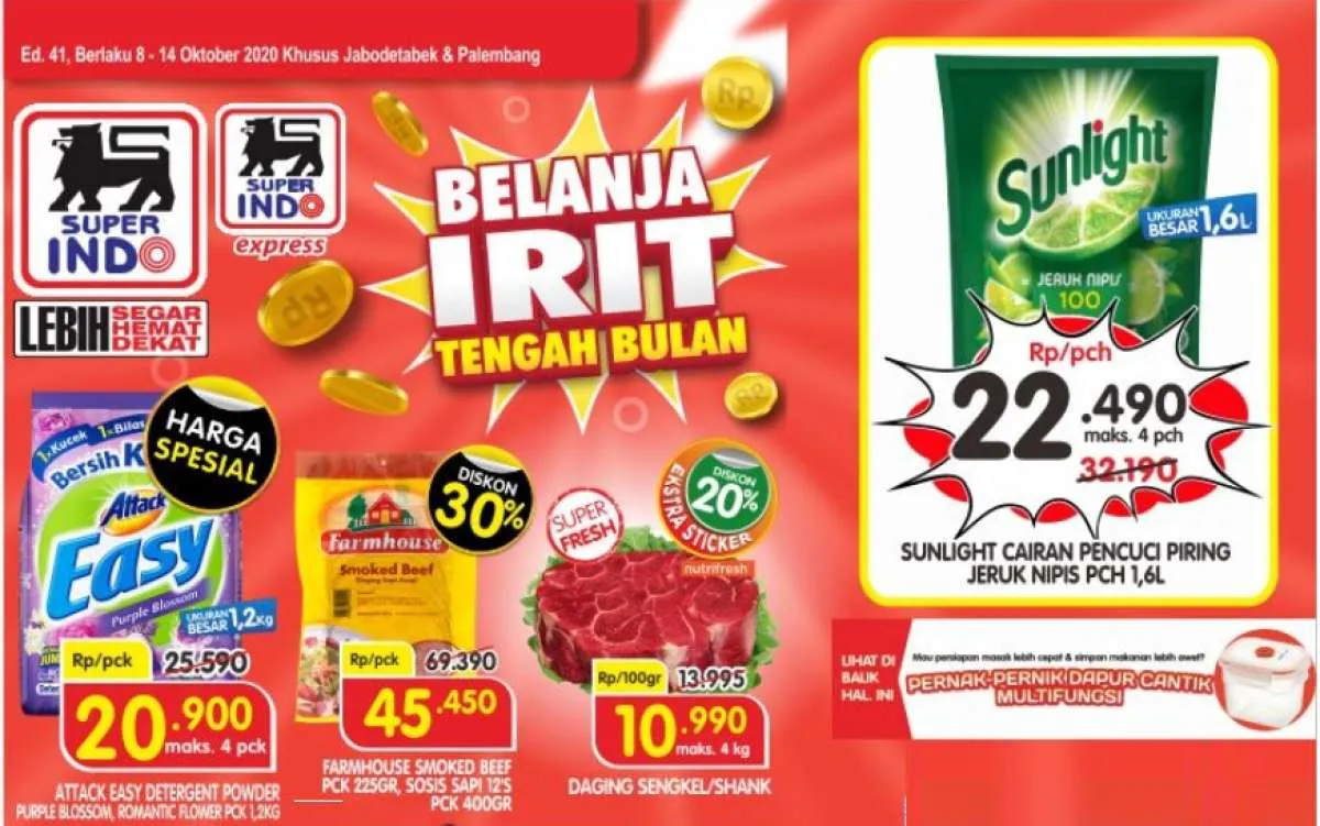 Promo Superindo Jabodetabek banyak diskonan, 8-14 Oktober 2020!