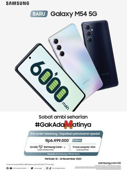 Kini Hadir di Toko Online dan Offline, Galaxy M54 5G Makin Gak Ada Matinya