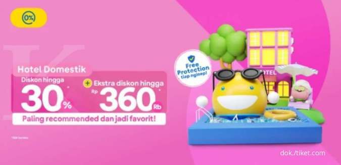 Hari Terakhir! Promo Hotel di Tiket.com, Diskon s.d 30% dan Ekstra Diskon Rp360.000