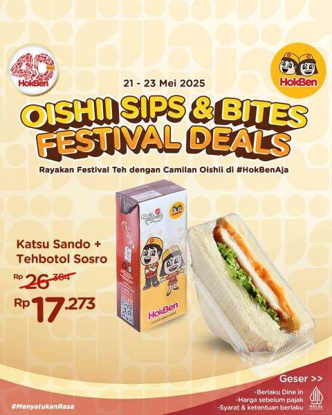 Promo HokBen Hari Teh Internasional 21-23 Mei 2025