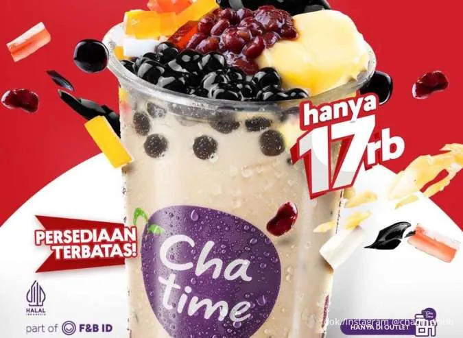 Terbatas! Promo Chatime Es Campur Milk Tea Cuma Rp 17.000, 12-14 Agustus Saja
