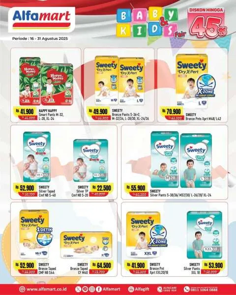 Promo Alfamart Baby & Kids Fair Diskon s/d 45% Periode 16-31 Agustus 2025