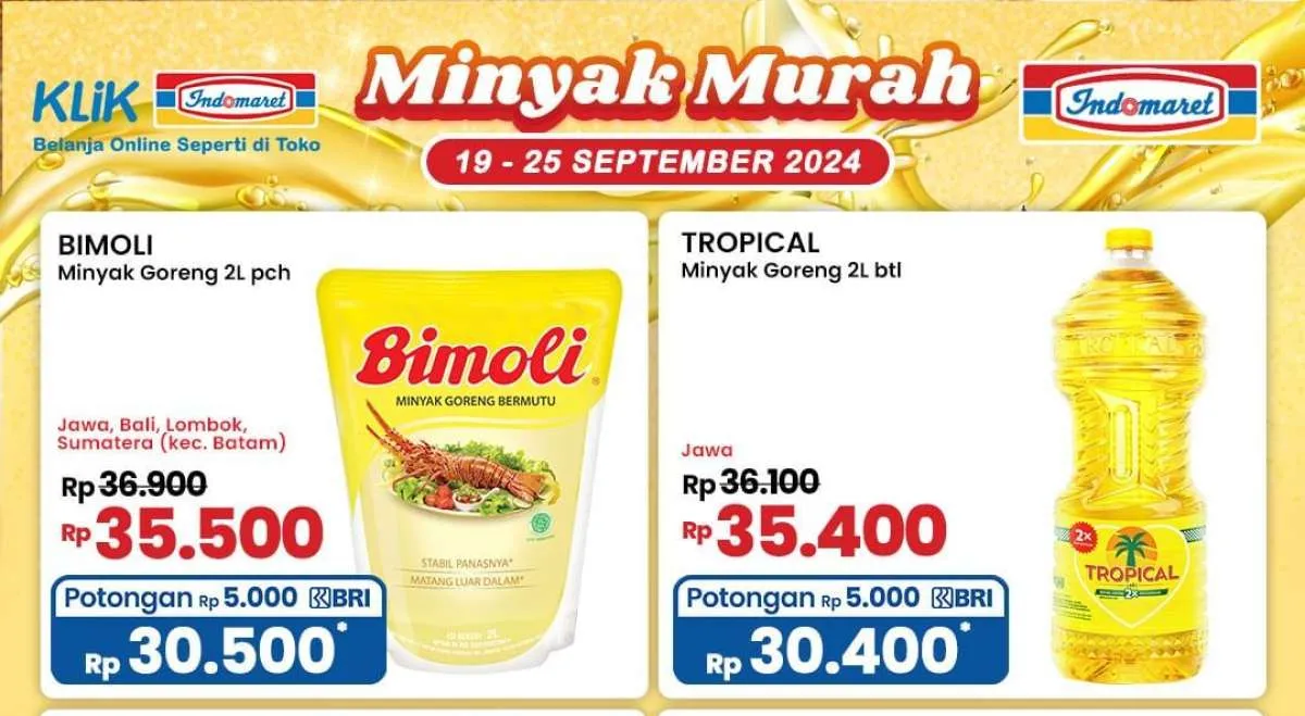 Promo Minyak Goreng di Alfamart dan Indomaret, Ada Harga Spesial di Superindo Weekday