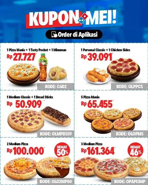 Promo Dominos Kupon Mei