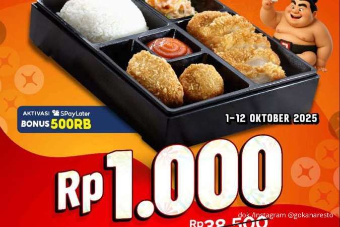 Sensasi Hemat dengan Promo Gokana Katsu Bento 1-12 Oktober Cuma Rp 1.000