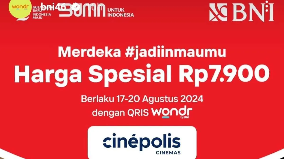 Daftar Promo Wondr by BNI Spesial Kemerdekaan di HokBen, Roti'O Sampai Cinepolis