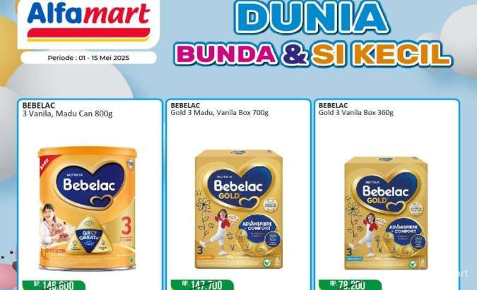 Promo Susu Alfamart Periode 1-15 Mei 2025, Bebelac Diskon hingga Rp 29.700