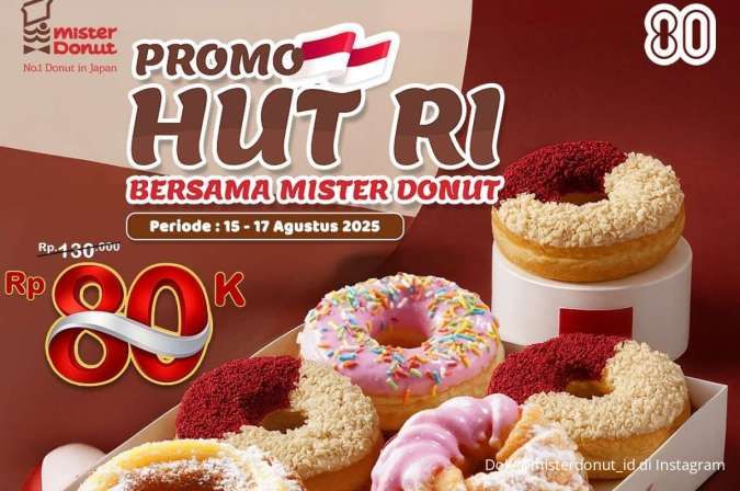 Daftar Promo HUT RI 80 di Holland Bakery, Fore, Mister Donut dan Tom Sushi