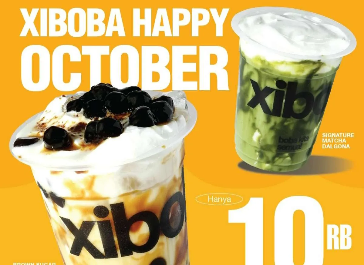 Promo 10.10 Xiboba 1-31 Oktober 2024, Buy 1 Get 1 Free hingga Minuman Rp 10.000
