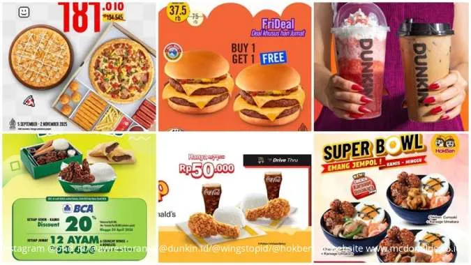 6 Daftar Promo Kuliner Tiap Jumat Periode September 2025, PHD hingga HokBen 