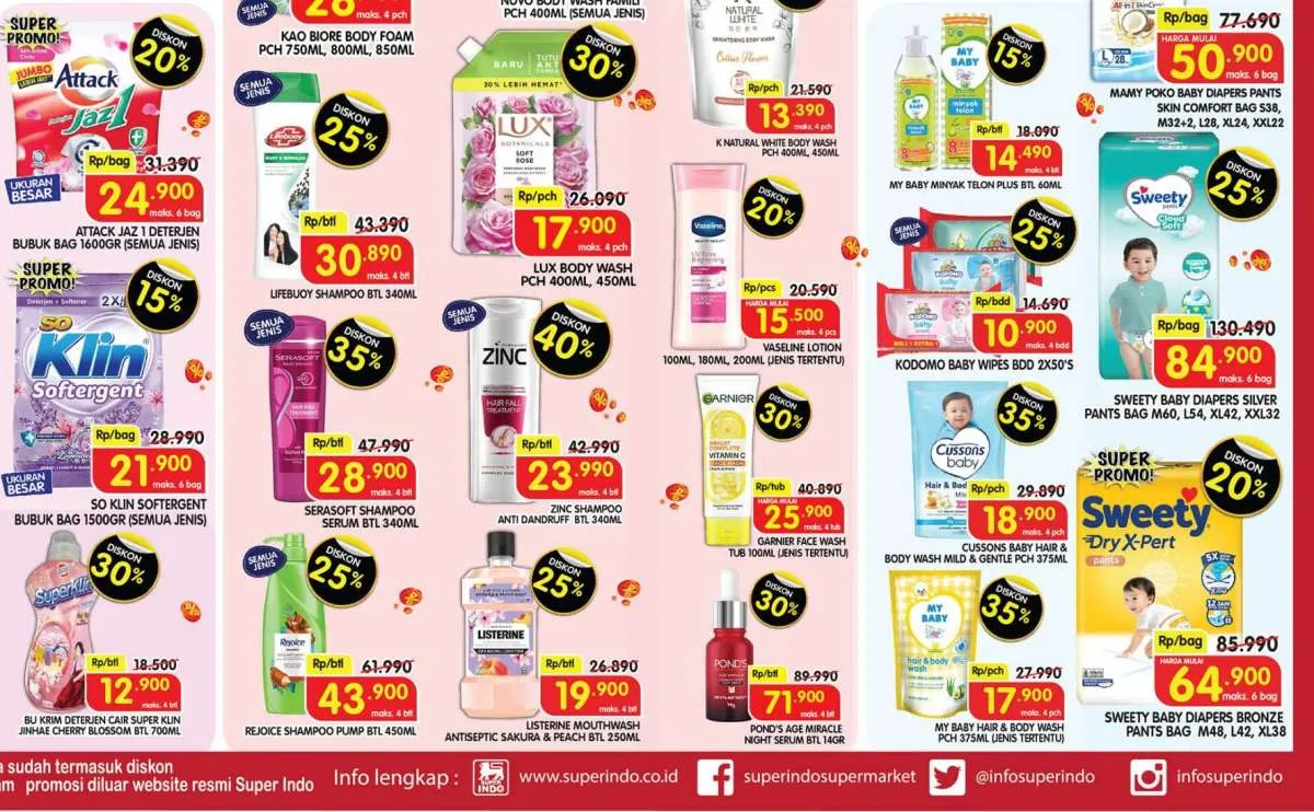 Promo JSM Superindo 13 Juli 2025, Garnier & Mamy Poko Diskon 30% Akan Berakhir