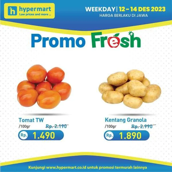 Promo Hypermart Hyper Diskon Weekday Periode 12-14 Desember 2023