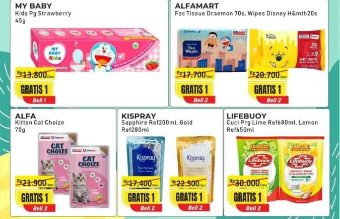 Promo Alfamart Serba Gratis 1-15 Agustus 2025, Beli 1 Gratis 1 My Baby Pasta Gigi